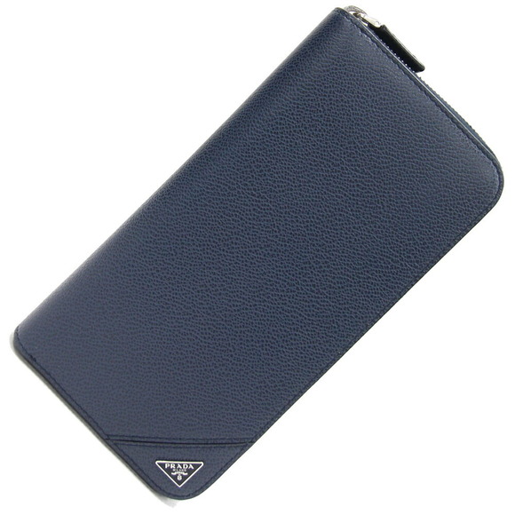 Prada Wallet blue leather Navy long Blue - Picture 1 of 7